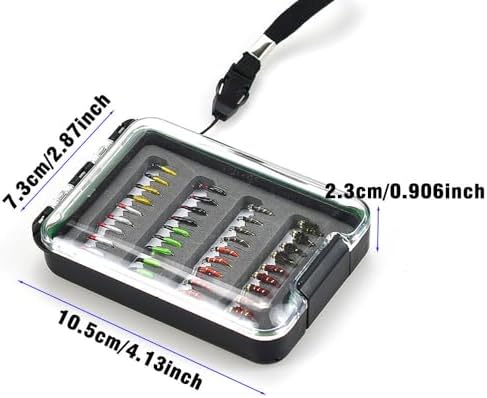 Pack of 36Pcs/Box Trout Fishing Flies Collection Dry Wet Nymph Streamers Fly Assortment with Box Flyfishing Fly Lures - Image 5