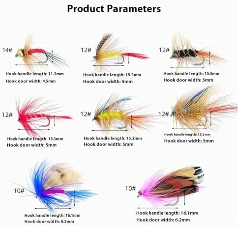 Fly Fishing Lures 24Pcs/Box Fishing Fly Set Box Dry Wet Nymph Streamers Assortment Salterwater Lure - Image 4