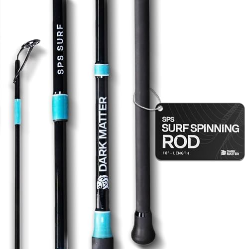 Dark Matter Fishing Rods - SPS Surf Spinning Rods for Fishing, Heavy Duty Fishing Rods for Saltwater Rod and Sea Fishing Rod - Carbon Fishing Rod, Medium Heavy Fishing Gear, Black/Blue by Homepage