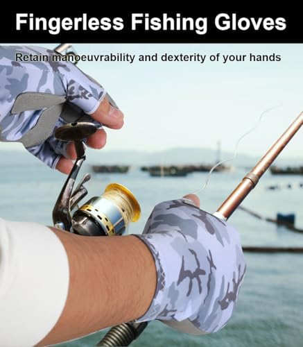 SUJAYU Anti-Slip Silicone Fishing Gloves for Men & Women - UV Sun Protection for Sailing, Kayaking, Paddling, Rowing - Fly Fishing Accessories - Image 2