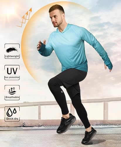 Men's UPF 50+ Sun Protection Hoodie, Long Sleeve Fishing Shirt - Image 4