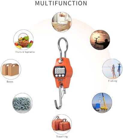 Hanging Scale Handheld 880lb/400kg Crane Scale Luggage Scale,with ABS Plastic case & Big LCD Display, Portable Digital Mini Crane Scale Fishing Scale,for Gym,Hunting,Travelling - Image 5