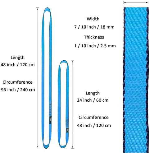 18MM Nylon Climbing Slings Runners 23 kN Strong Webbing Straps for Rock Climbing, Rappelling, Swing, Yoga Hammock etc - Image 3