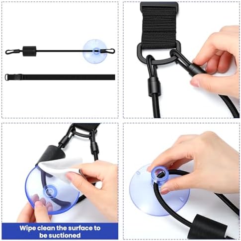 Suncalla Boat Tube Keeper Boat Tow Harness Tubing 1-4 Riders Adjustable Strap with Suction Cup for Floating Tube Rope Boats, Towable Tubes - Image 3
