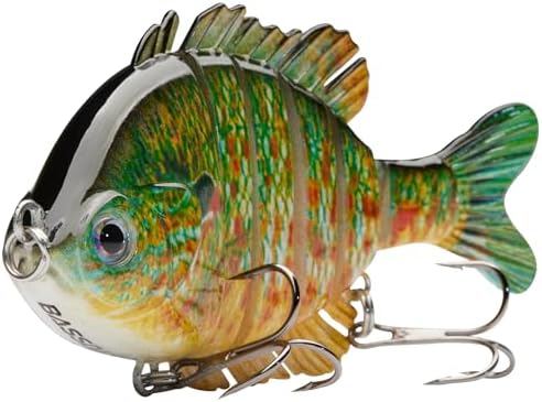 BASSDASH SwimPanfish Multi Jointed Bluegill Bass Fishing Lure Swimbaits by Bassdash