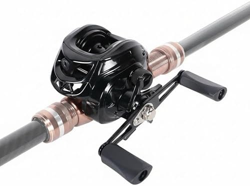 Metal + Nylon Baitcasting Reel - 7.2:1 High-Speed, Metal Spool, Dual Magnetic Brake, 8kg Drag, Long-Casting Anti-Backlash Lure Reel for Bass & Multi-Species Fishing - Image 3