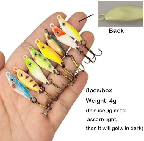 Ice Fishing Jigs Jig Head Fishing Bait Kit Winter Drop Water Metal Jig for Crappie, Panfish, Walleye, Bluegills and Other Species - Image 2