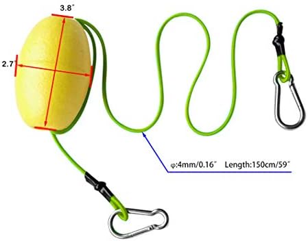 Drift Anchor Tow Throw Leash Line with EVA Buoy Float & Clip/Markers for Anchors at The Beach, Lake, or Sandbar Water - Image 2
