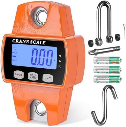 ROMECH 660lb Digital Hanging Scale, Aluminum Crane Scale with Hooks by RoMech