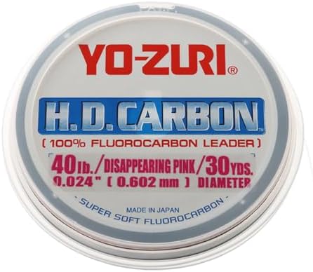 Yo-Zuri HD Disappearing Pink Fluorocarbon Leader 30YD 40LB by Yo-Zuri