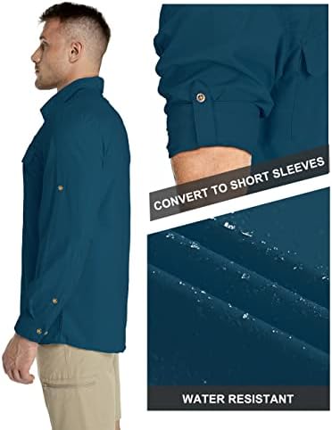 33,000ft Men's Long Sleeve Sun Protection Shirt UPF 50+ UV Quick Dry Cooling Fishing Shirts for Travel Safari Camping Hiking - Image 3