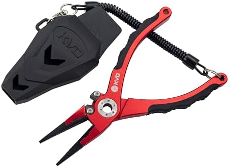 Strike King KVD Aluminum Pliers, 7 1/2-Inches, Red by StrikeKing