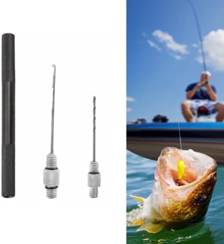 4-Pack Aluminum Alloy Fishing Bait Needle Tool - 2-in-1 Bait Threader and Driller for Carp Rig Setup, Lure Stringer Accessory - Image 6