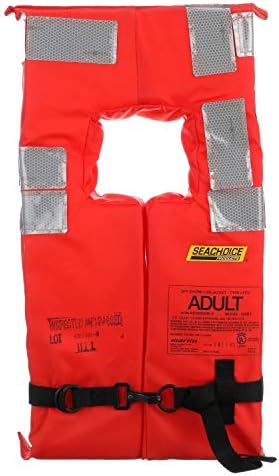 Seachoice Type I Commercial Offshore Vest & Jacket, Fluorescent Orange, Reflective Panels, Various Sizes - Image 4