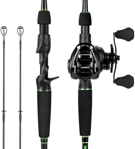 KastKing Zephyr Dual-Tip Baitcaster & Spinning Fishing Rod and Reel Combo by KastKing