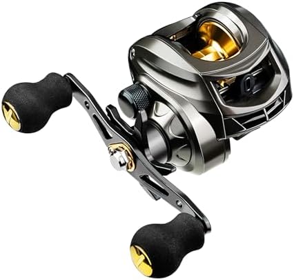 Baitcaster Reel, Fishing Reel, Magnet Braking System, 17.6 LB Max Drag, 7.2:1 and 6.3:1 Gear Ratio by Lacusmall
