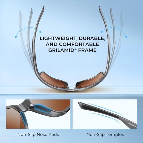 KastKing Osage Polarized Sport Sunglasses for Men and Women, Wrap Design - Image 6