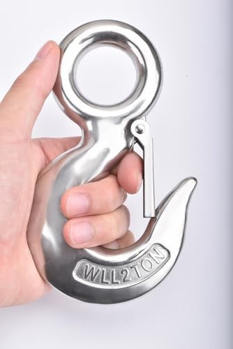 Alele Grab Hooks,2T Crane Scale,Slip Hooks,4400 lbs Stainless Steel Heavy Duty Lifting Hook Rigging Accessory (Grab Hooks 2000kg) by AleleBeautyofmetal
