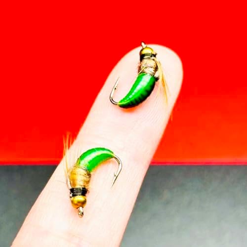 10Pc Wet Flies Bait Fly Fishing Flies for Bass Trout Pike Salmon Brass Head Caddis Nymph Handmade Fishing Bait Artificial Insect Fishing Lure - Image 3