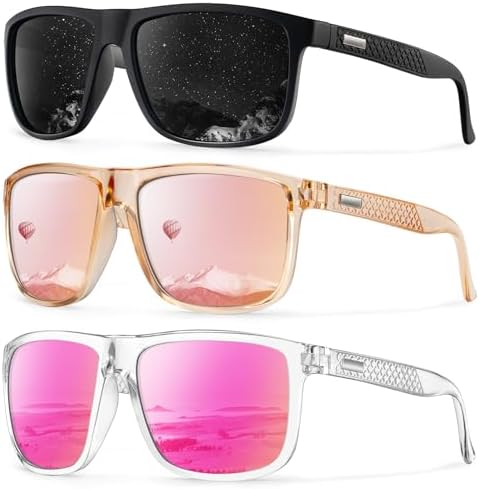 KALIYADI Polarized Sunglasses for Men, Lightweight Sun Glasses with UV Protection for Driving Fishing Golf by KALIYADI