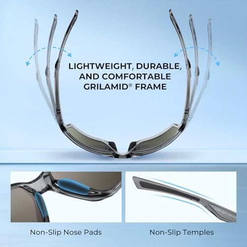 KastKing Osage Polarized Sport Sunglasses for Men and Women, Wrap Design - Image 6