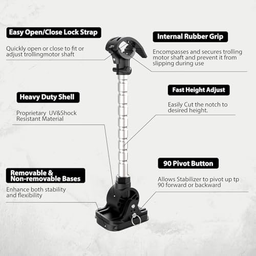 MKA-60 1862060 Trolling Motor Stabilizer Mount, Black, 1 pack - Image 4