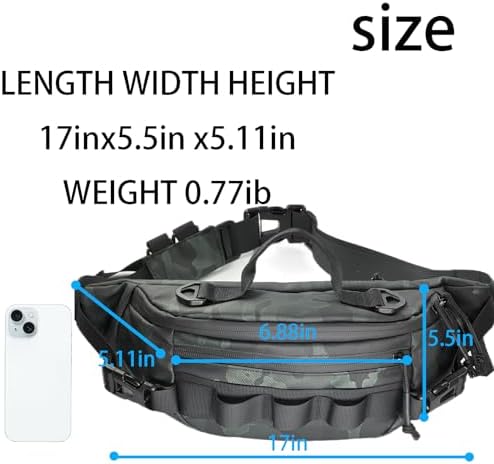 Fishing Fanny Pack for Men -Fishing Fanny Pack-Lightweight and Fishing Sling Pack - Image 2