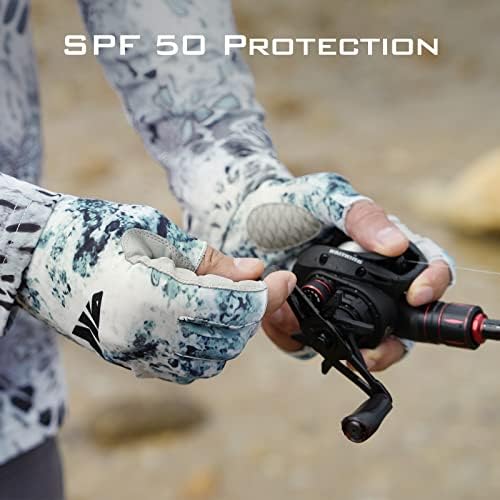 KastKing La Sal UPF50+ Fingerless Fishing Gloves, Men and Women - Image 3