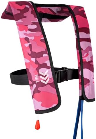 Automatic Inflatable Life Jacket,Preserver PFD for Adults,Life Vest for Adult,Supports Weight up to 330 pounds by NAUTISHIELD