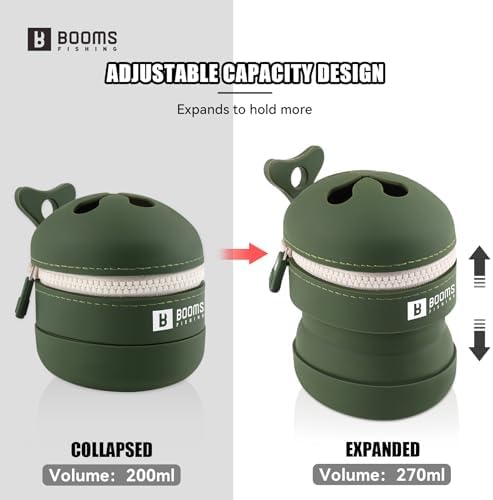 Booms Fishing Portable Trash Pouch: Silicone Expandable & Collapsible Fishing Line Waste Cantainer - ST2 Eco-Friendly Reusable Garbage Holder for Fishing, Hiking, Camping & Outdoor Activities - Image 2