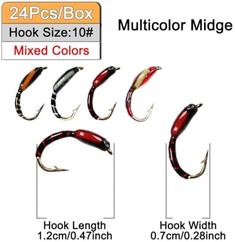 24Pcs Fly Fishing Flies Trout Lures Fishing Tackle Fly Fishing Flies with Boxed Trout Bass Artificial Fish Bait - Image 2