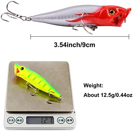 Popper Fishing Lures Topwater Hard Baits Swimbait with Treble Hook - Image 4