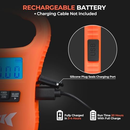 KastKing ToughTide USB Charging Fishing Scale, Fishing Gear, Orange - Image 4
