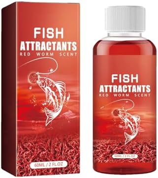 Red Worm Liquid, Red40 Ink Fishing Liquid, Red Worms Fish Attractant, Fishing Scent Attractant for Trout, Cod, Carp, and Sea Bass by FINLALO