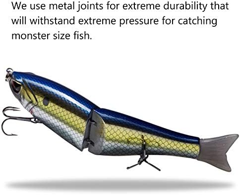 Bassdash SwimShad Glide Baits Jointed Swimbait Bass Pike Salmon Trout Muskie Fishing Lure - Image 5