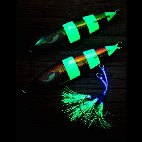 OCEAN CAT Lead Metal Flat Slow Fall Pitch Fishing Jigs Lures Sinking Vertical Jigging Bait with Butterfly Hook for Saltwater Fishing - Image 5