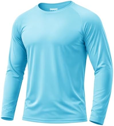 Boladeci Men's UPF 50+ Sun Protection UV SPF Shirts Long Sleeve Lightweight Quick Dry Swim T-Shirts Rash Guard by Boladeci