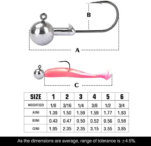 Atibin Barb Saltwater Jig Head Hook Bass Freshwater Jigs Hook Lead Round Ball Fishing Jig Lead Tackle Sharp - Image 6