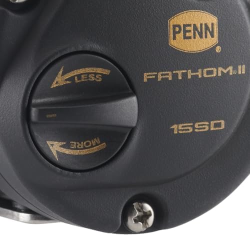 Penn Fathom II Star Drag Conventional Fishing Reel, Black Gold, 25N - Image 4