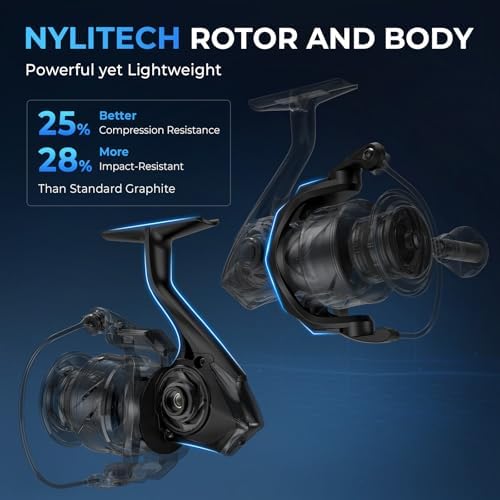KastKing Verus Spinning Fishing Reels with Lightweight Nylitech Body - Image 3
