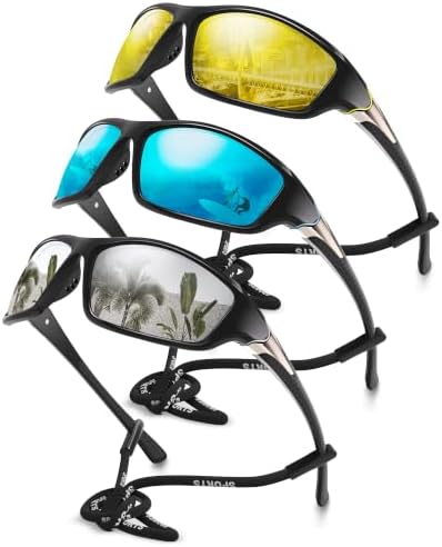 Polarized Sports Wrap Around Sunglasses Men Fishing Running Golf by Foliful