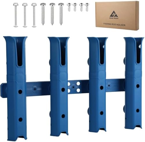 GearTrust Fishing Rod Holders, 4 Rod Holder for Boat Golf Cart & Garage by GearTrust