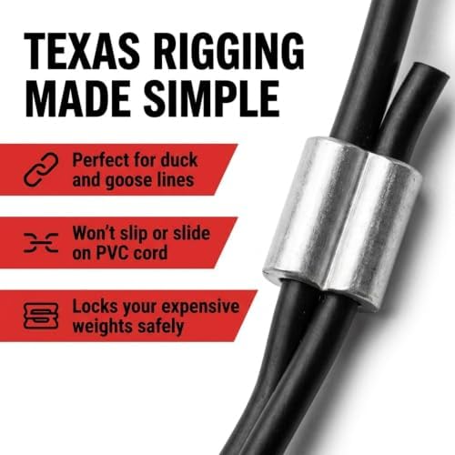 Duck Decoy Crimps, Texas Rig Decoy Line Crimps, PVC Decoy Cord Crimps, Duck Decoy Weights Crimps, Duck Decoy Strings, Texas Rigs for Duck Decoy Anchors, Decoy Rigging Crimps - Image 3