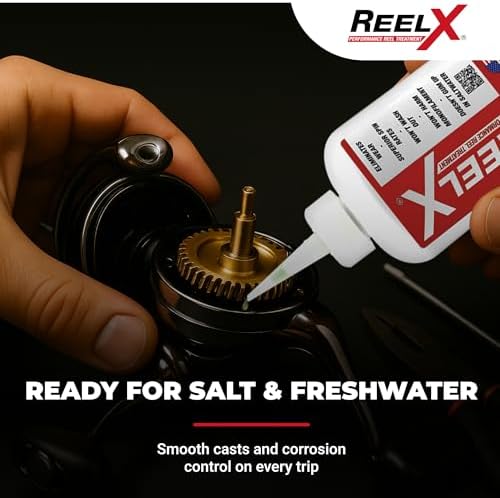 ReelX Fishing Reel Lubricant, Extreme-Pressure Anti-Corrosion Oil for Bearings, Spinning, Baitcasting, Spincast, Fly, Trolling & Electric Reels, Smooth Casting Saltwater Freshwater Protection, 4 oz - Image 3