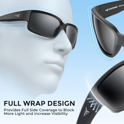 KastKing Skidaway Polarized Sport Sunglasses for Men and Women, Wrap Design - Image 2