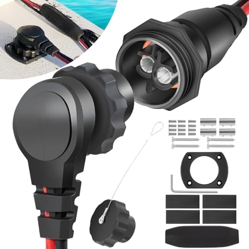 1865120 MKR-28 Trolling Motor Plug and Receptacle for Minn Kota Freshwater and Saltwater Marine Battery Accessory 12V/24V/ 36V/48V Male Female Trolling Motor Socket Connector Waterproof Quick Connect by Sixcow