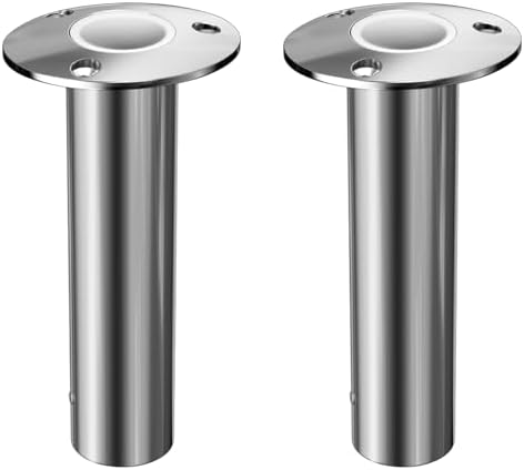 2Pcs Rod Holders for Fishing Boat, Heavy Duty 316 Stainless Steel Fishing Rod Pole Holder, Flush Mount, 15/30/90 Degree by METRAXION