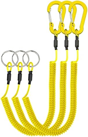 Retractable Coiled Lanyards with Carabiner Clips by LixRix