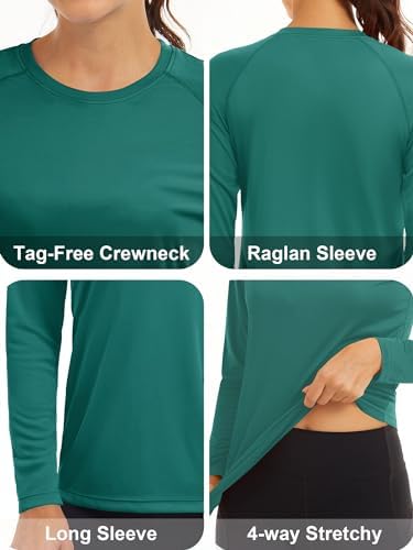 MAGCOMSEN Women's Long Sleeve Shirts UPF 50+ Sun Protection Shirts for Hiking Fishing Workout Rash Guard - Image 5