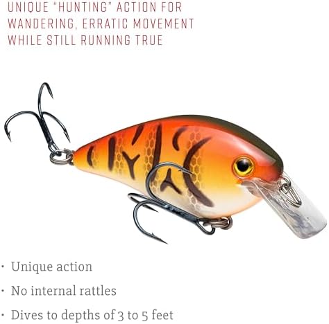 Strike King KVD 1.5 Hard Knock Fishing Lure, 3/8 oz, 3D Lifelike Eyes - Image 4